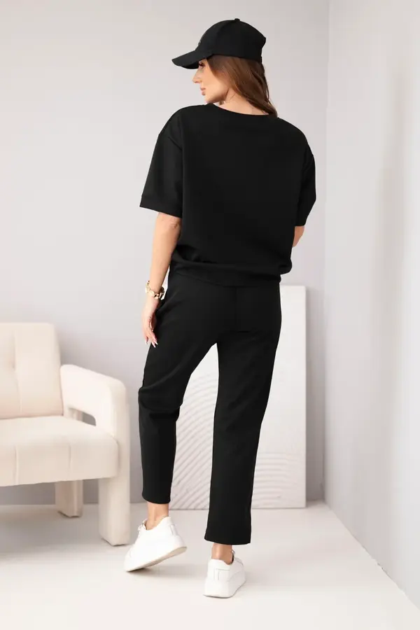 Kesi Włoski Дамски комплект от вискоза Kesi Włoski, цвят масло и черно