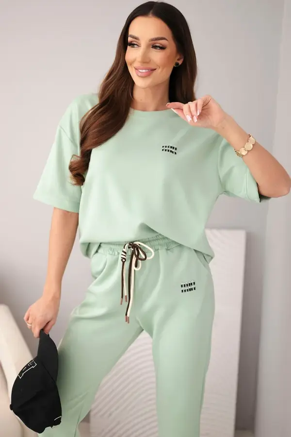 Kesi Włoski Дамски комплект от вискоза с къс ръкав Kesi Włoski