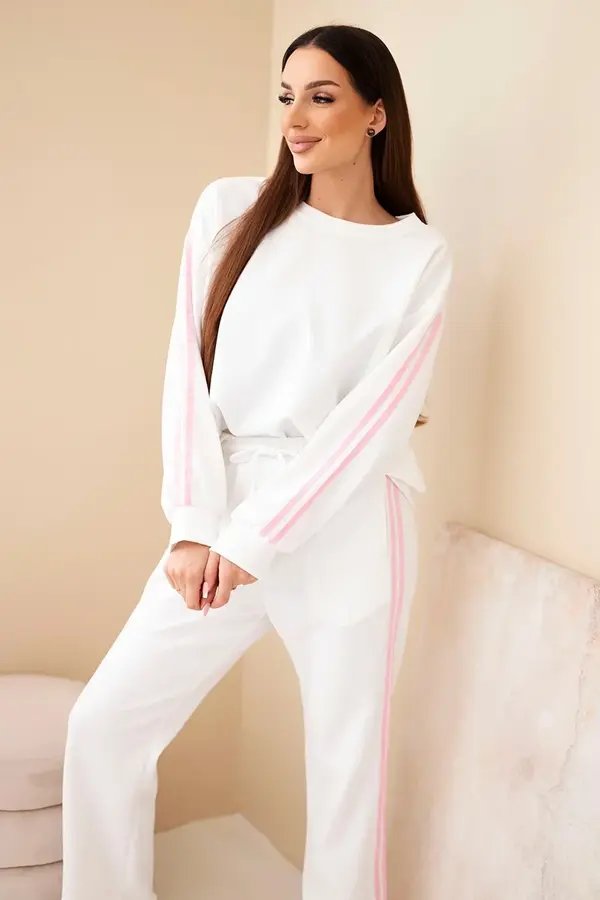 Kesi Włoski Дамски комплект от вискоза с странични райета