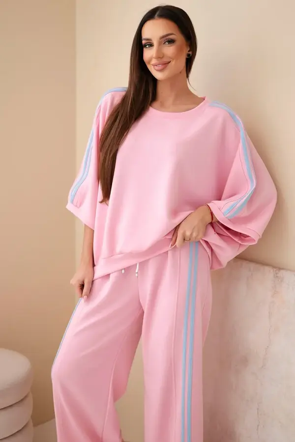 Kesi Włoski Дамски комплект с широки панталони и свободна блуза