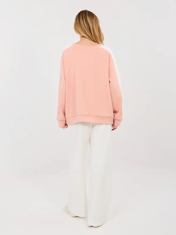 Italy Moda Дамски комплект за големи размери със суитшърт