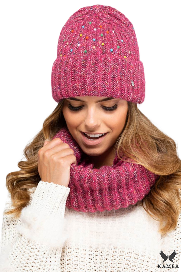 Kamea Дамски комплект. Kamea Kamea_Set_Hat&Chimney_K.19.239.20_Raspberry