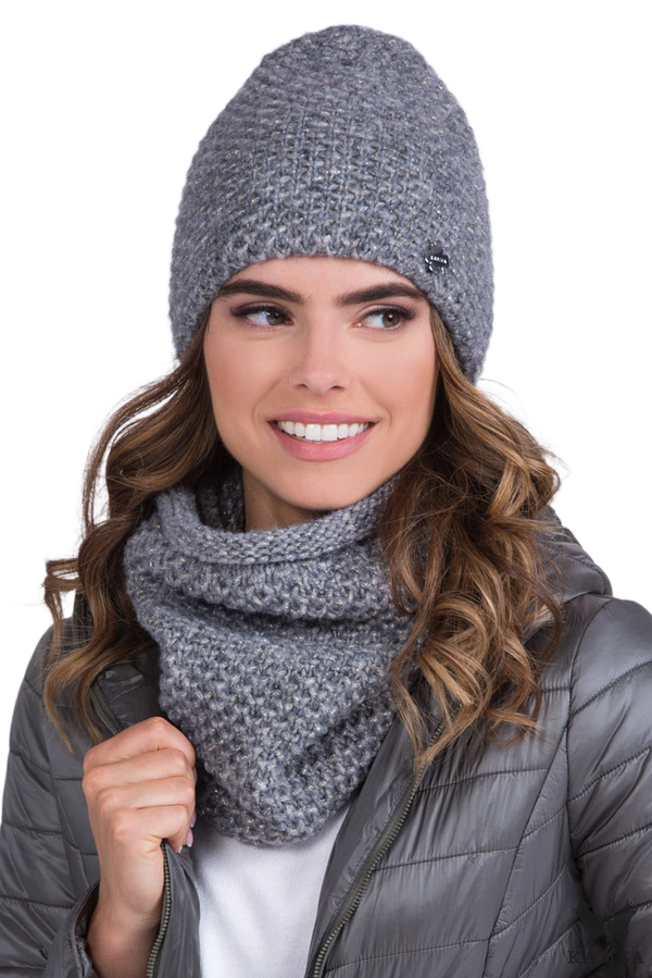 Kamea Дамски комплект. Kamea Kamea_Set_Hat&Chimney_K.20.208.06_Grey