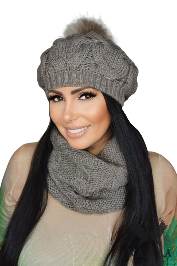Kamea Дамски комплект. Kamea Kamea_Set_Hat&Chimney_K.22.202.19_Khaki