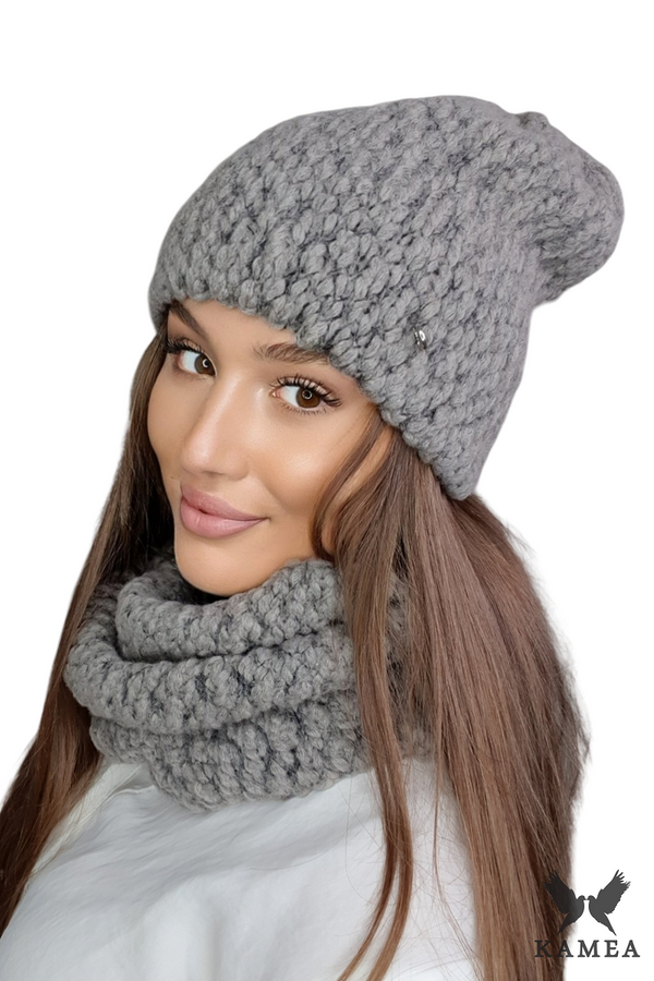 Kamea Дамски комплект. Kamea Kamea_Set_Hat&Chimney_K.22.209.11_Beige