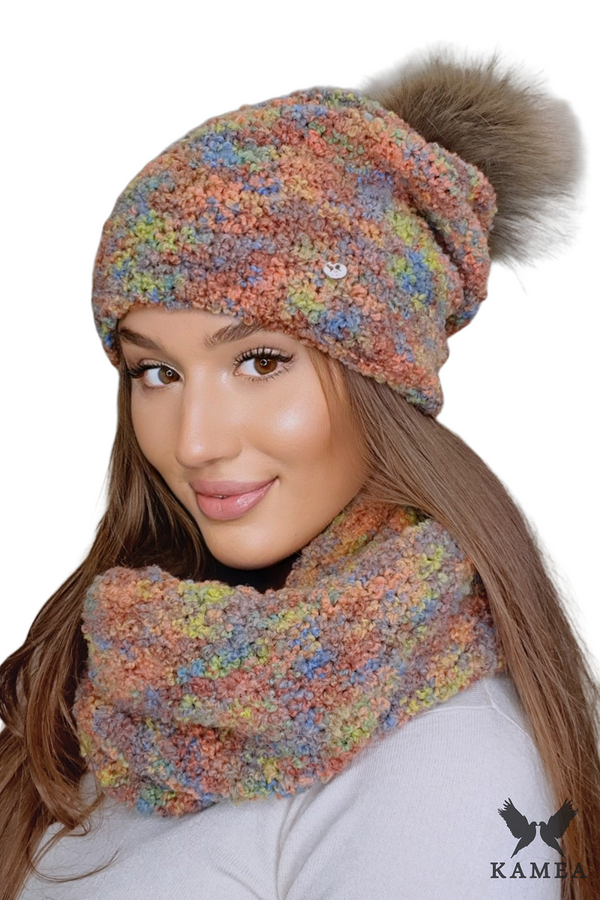 Kamea Дамски комплект. Kamea Kamea_Set_Hat&Chimney_K.22.216.10_Multicolour
