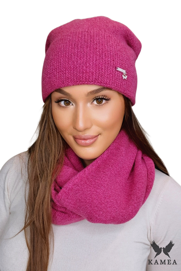 Kamea Дамски комплект. Kamea Kamea_Set_Hat&Chimney_K.22.249.30_Pink