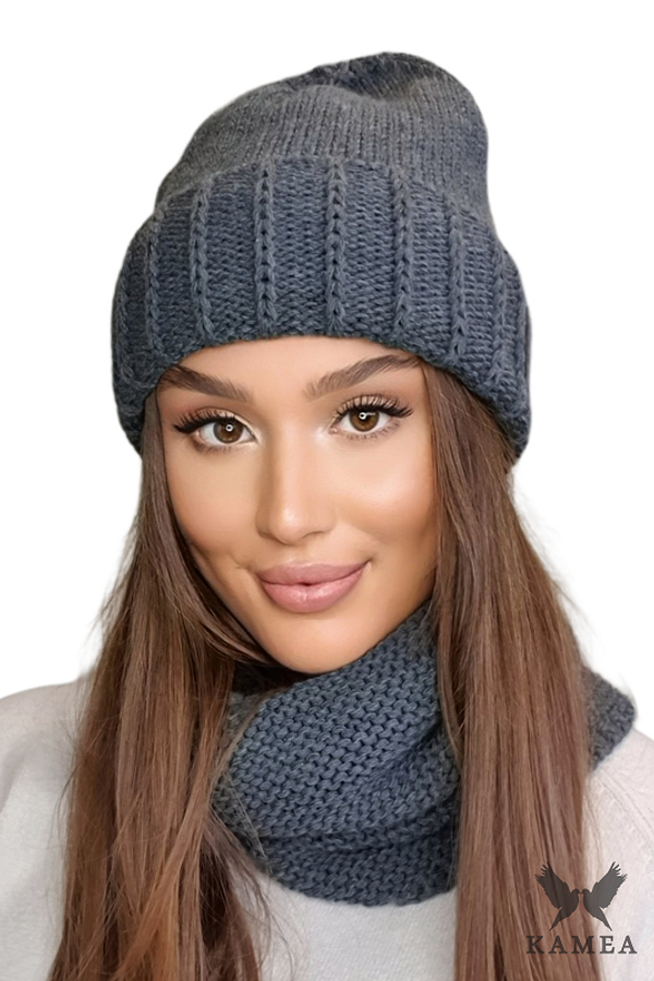 Kamea Дамски комплект. Kamea Kamea_Set_Hat&Chimney_K.22.252.07_Graphite