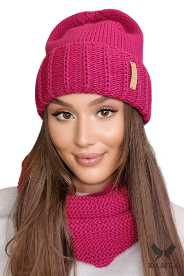 Kamea Дамски комплект. Kamea Kamea_Set_Hat&Chimney_K.22.252.30_Fuchsia