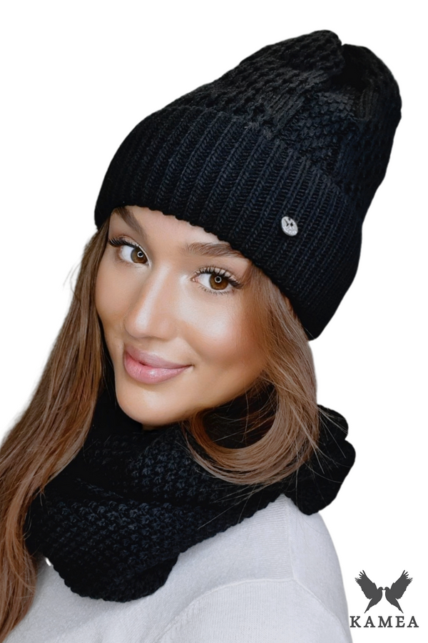Kamea Дамски комплект. Kamea Kamea_Set_Hat&Chimney_K.22.255.08_Black