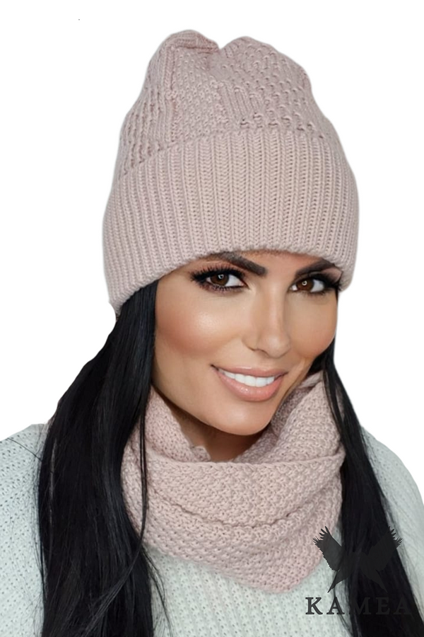 Kamea Дамски комплект. Kamea Kamea_Set_Hat&Chimney_K.22.255.09_Pink