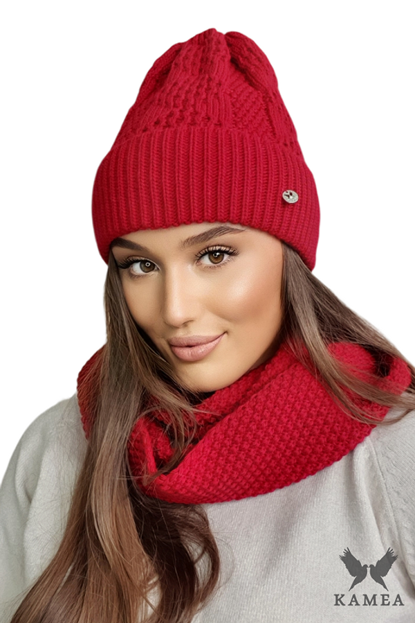 Kamea Дамски комплект. Kamea Kamea_Set_Hat&Chimney_K.22.255.21_Red