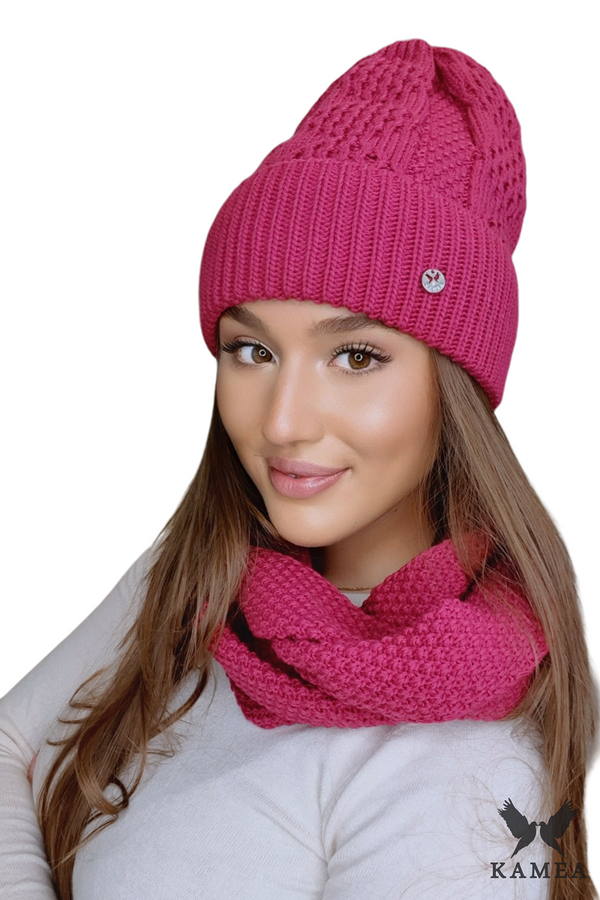 Kamea Дамски комплект. Kamea Kamea_Set_Hat&Chimney_K.22.255.30_Fuchsia