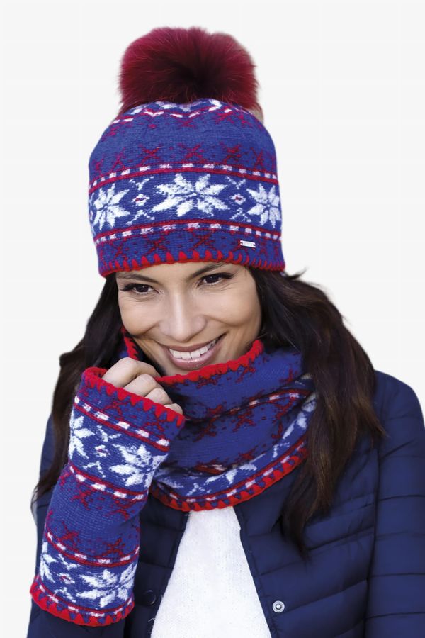 Kamea Дамски комплект. Kamea Kamea_Set_Hat&Scarf_K.19.256.17_Blue
