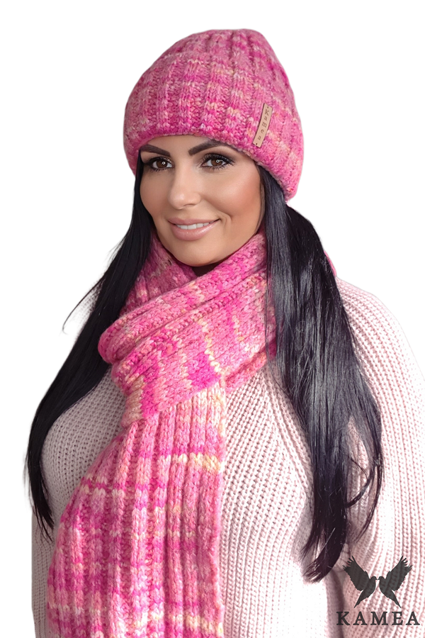 Kamea Дамски комплект. Kamea Kamea_Set_Hat&Scarf_K.21.236.10_Magenta
