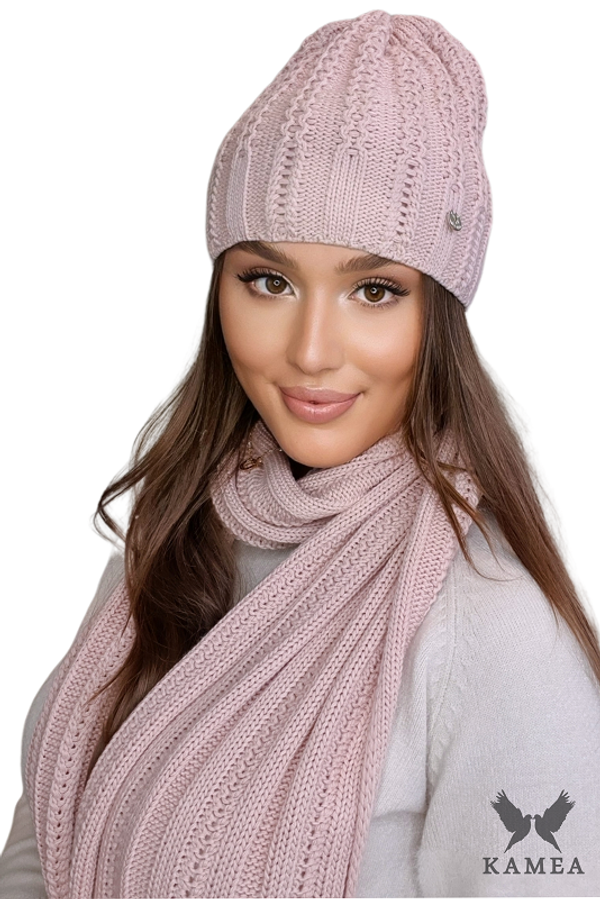 Kamea Дамски комплект. Kamea Kamea_Set_Hat&Scarf_K.22.253.09_Pink