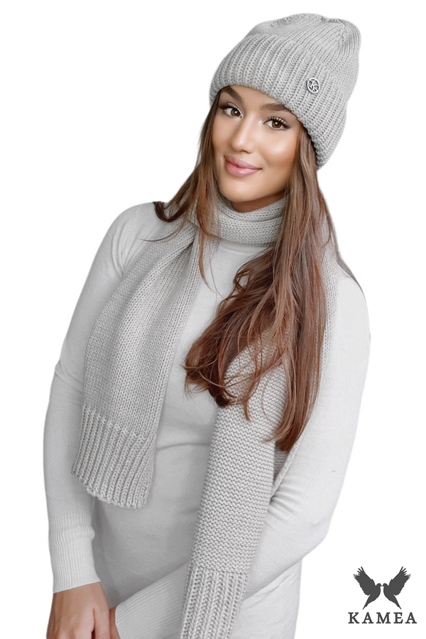 Kamea Дамски комплект. Kamea Kamea_Set_Hat&Scarf_K.22.254.03_Beige
