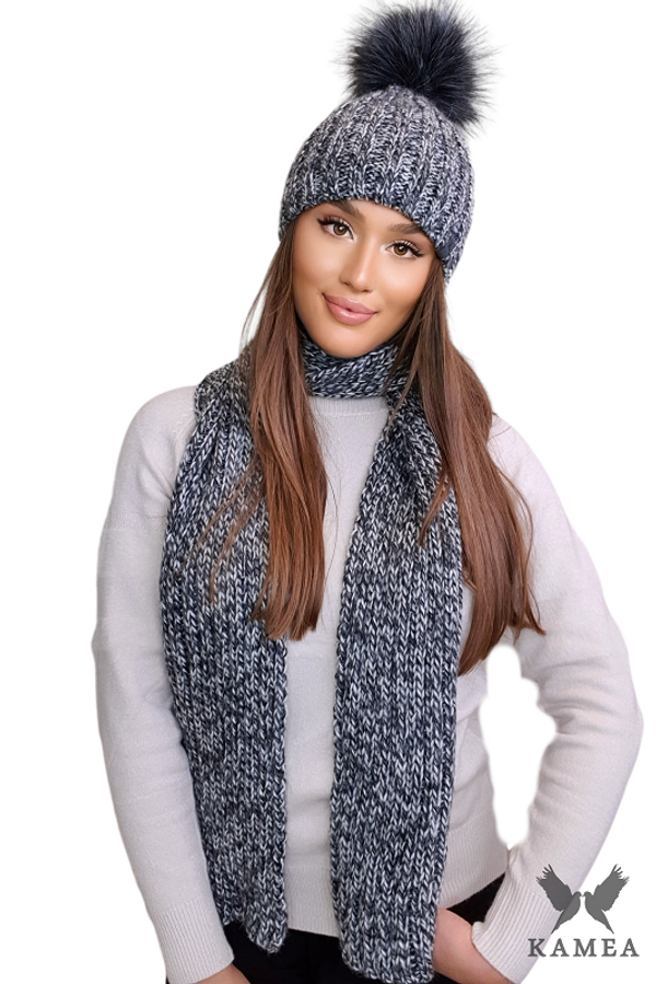 Kamea Дамски комплект. Kamea Kamea_Set_Hat&Scarf_K.22.261.08_Black