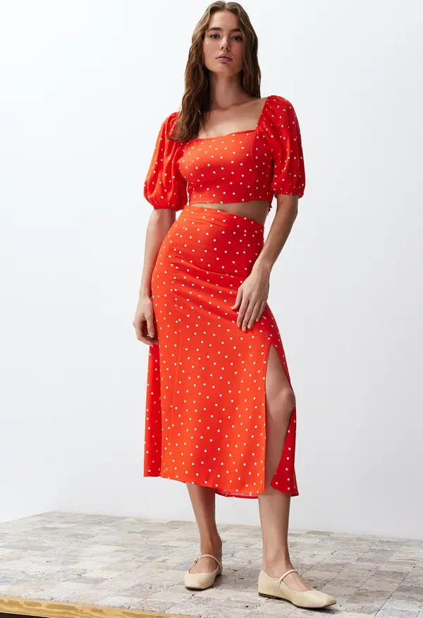 Trendyol Дамски коплект Trendyol Polka dot printed