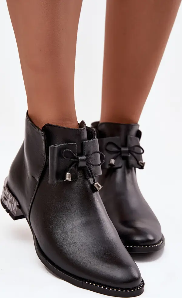 Zazoo Дамски кожени боти до глезена Zazoo 1396