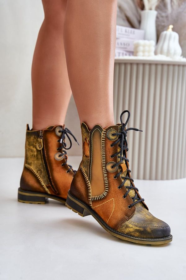 Maciejka Дамски Кожени Боти На Плосък Ток Maciejka