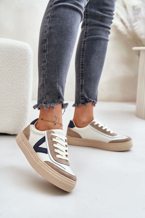 VINCEZA Дамски кожени кецове Vinceza 7923 бежов