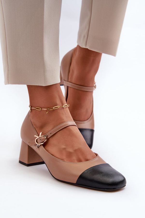 Laura Messi Дамски кожени кортови обувки Laura Messi 2846 Кафяви