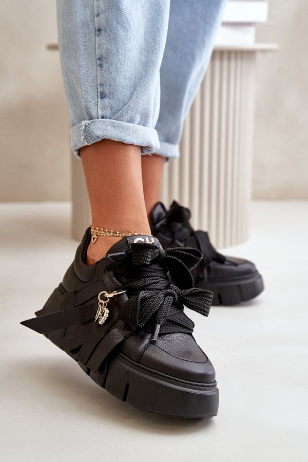 CheBello Дамски кожени маратонки с декорации CheBello 4292 Бежови