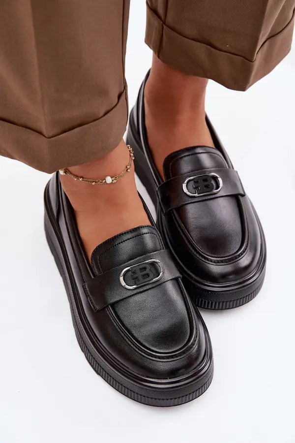 VINCEZA Дамски кожени мокасини на платформа Vinceza