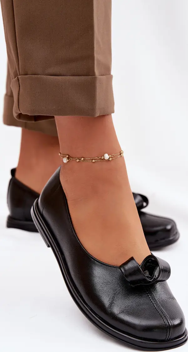 Zazoo Дамски кожени мокасини Zazoo 379 черни