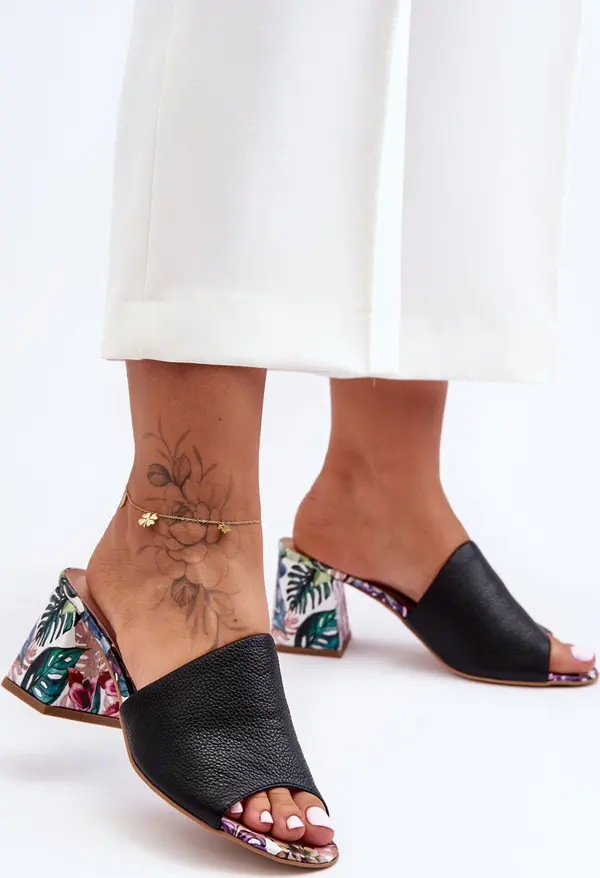 Boto Дамски кожени мулета на ток Lewski Shoes