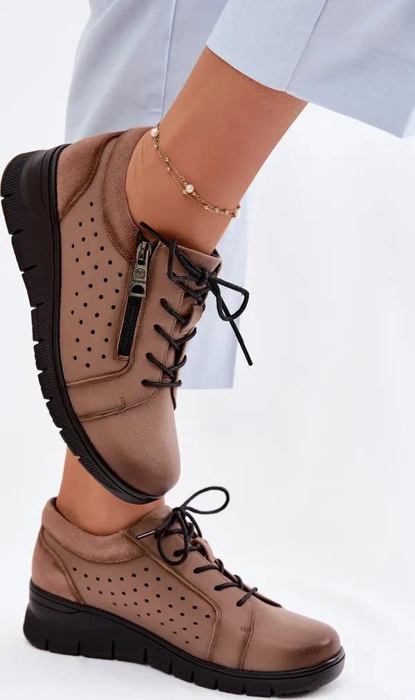 VINCEZA Дамски кожени обувки на платформа Vinceza