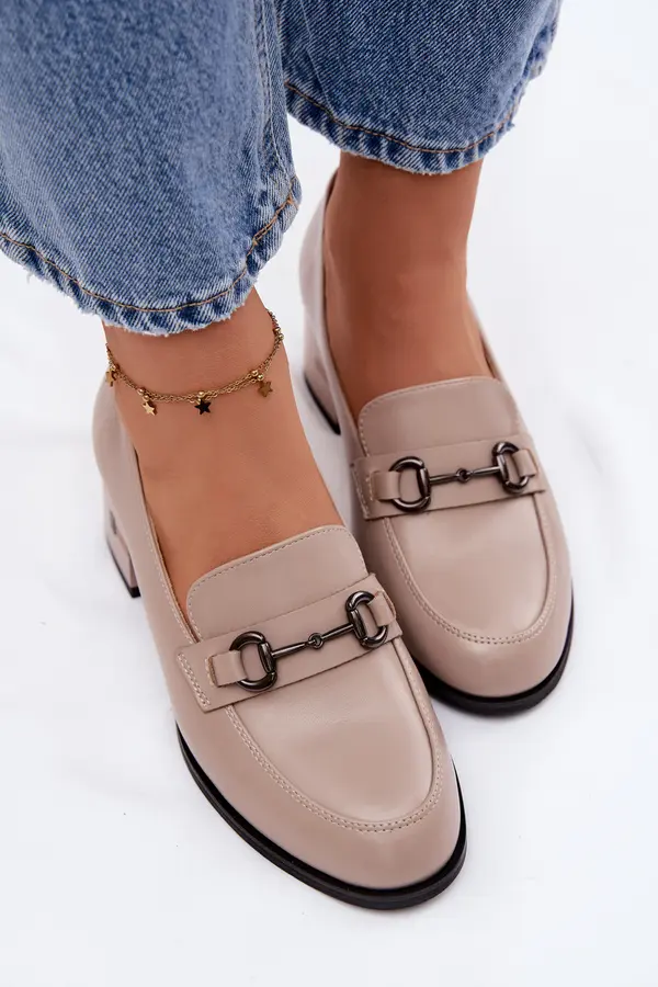 VINCEZA Дамски кожени обувки на висок ток Vinceza