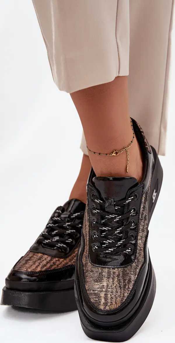 ARTIKER Дамски кожени обувки с връзки на платформа Artiker