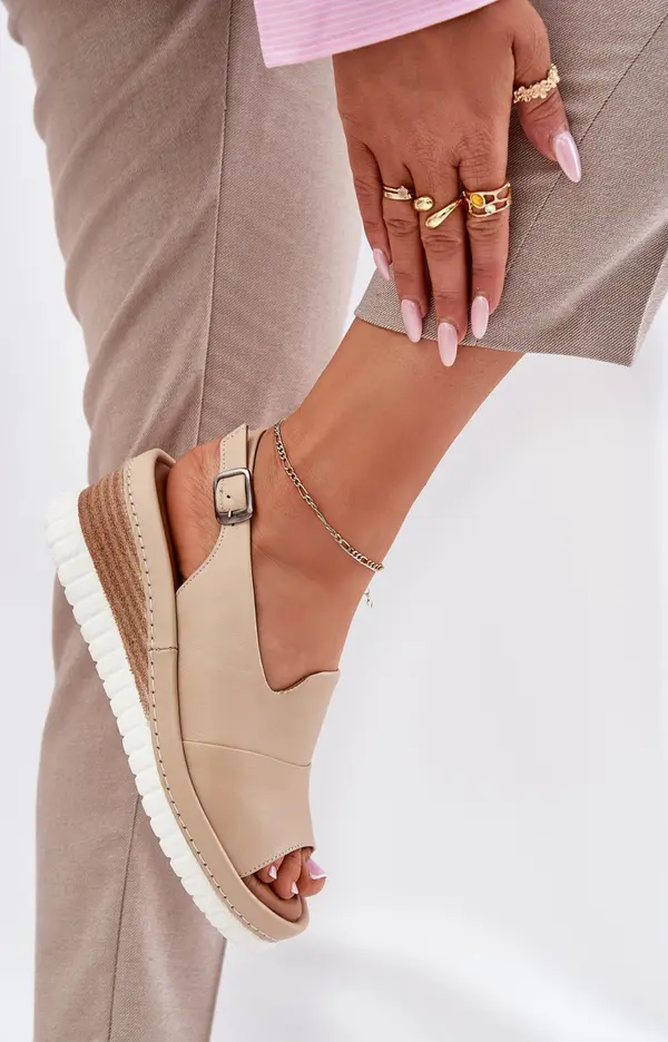 ARTIKER Дамски кожени сандали на ток Artiker