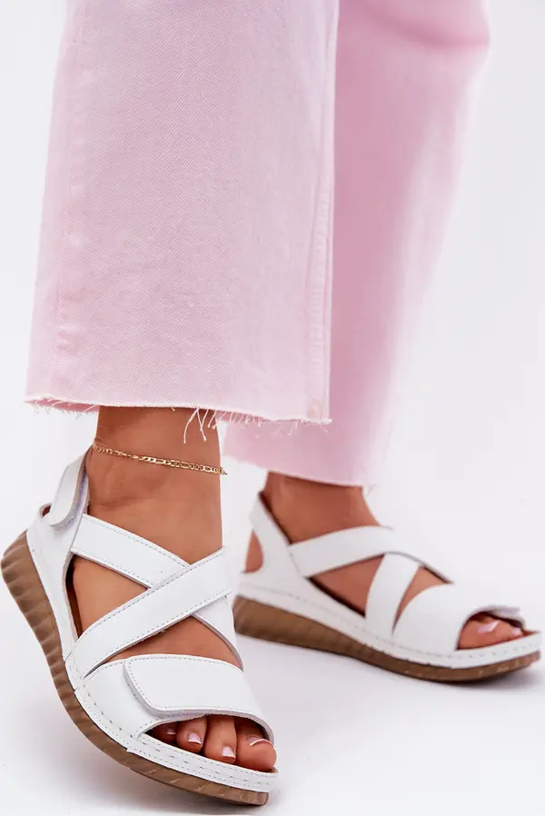 Maciejka Дамски Кожени Сандали С Велкро Maciejka