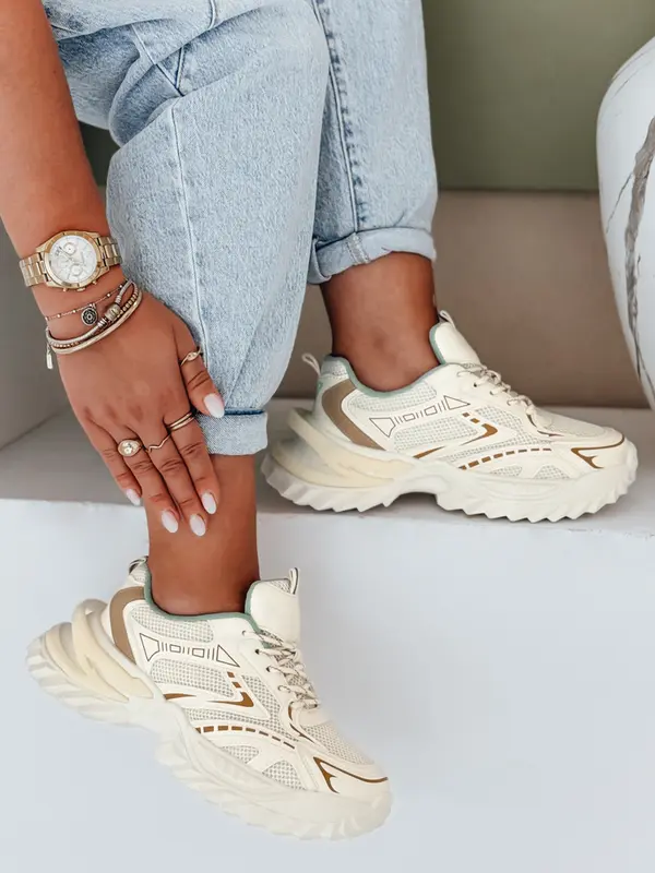 DStreet Дамски кремави маратонки