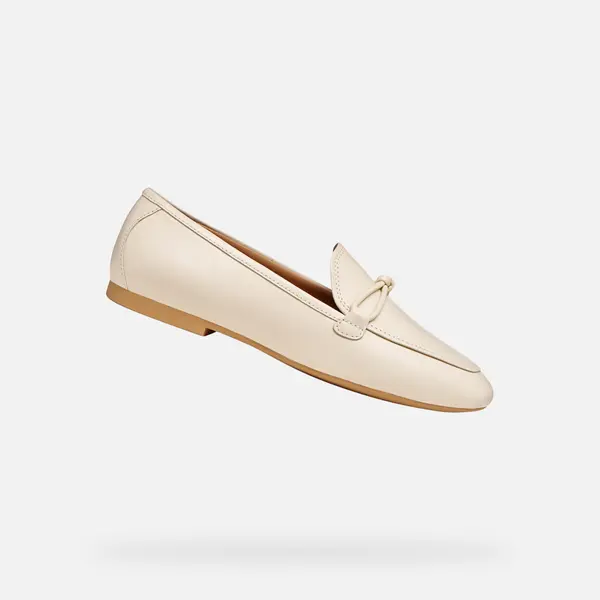 GEOX Дамски кремави мокасини Geox New Palmaria