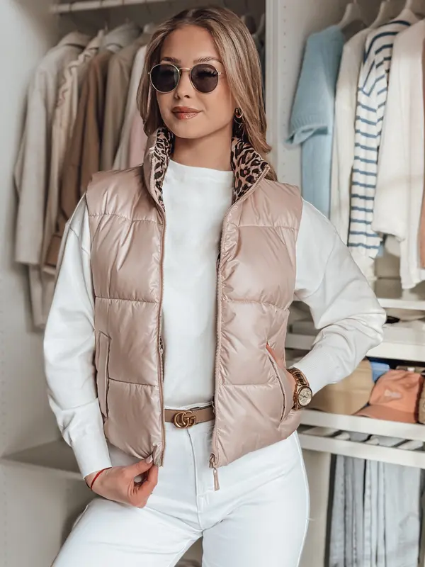 DStreet Дамски къс двулицев елек CHIPUFF
