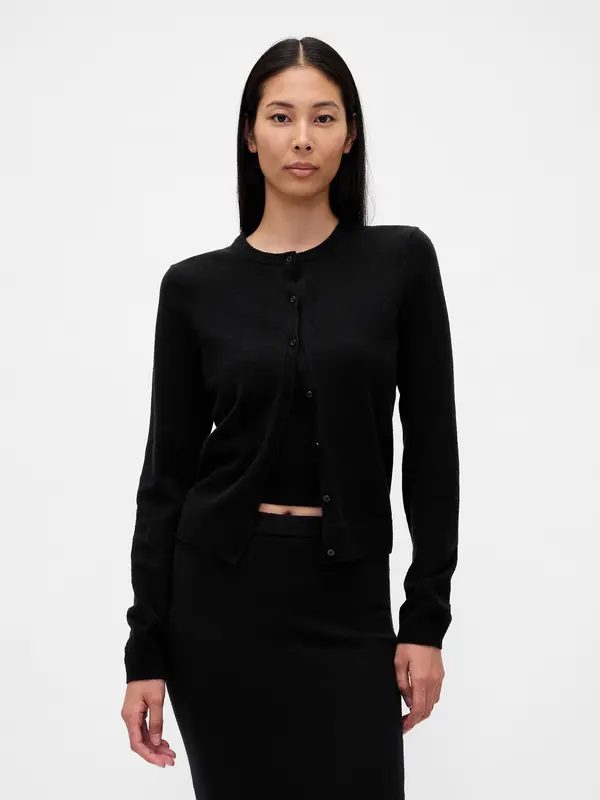 GAP Дамски къс кардиган GAP CashSoft