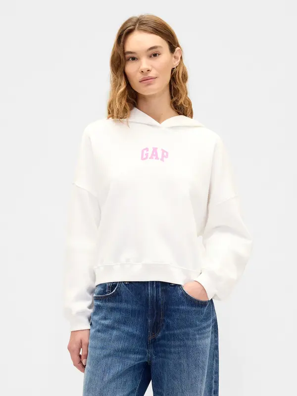 GAP Дамски къс суитшърт GAP с лого