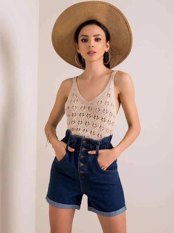 Fashionhunters Дамски къси панталони Fashionhunters RUE PARIS