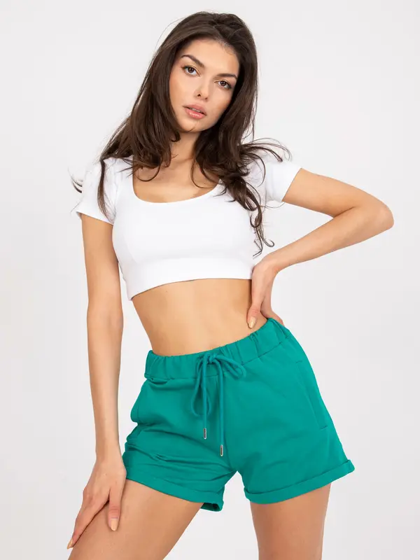 BASIC Feel Good Дамски къси панталони. Fashionhunters Green