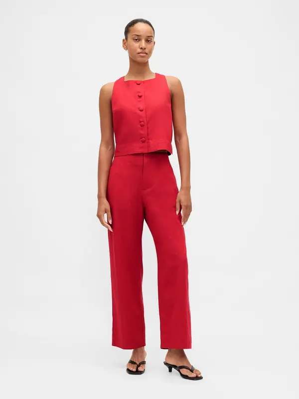 GAP Дамски ленени панталони GAP