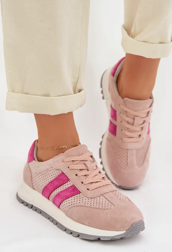 EVENTO Дамски маратонки EVENTO, изработени от естествен велур