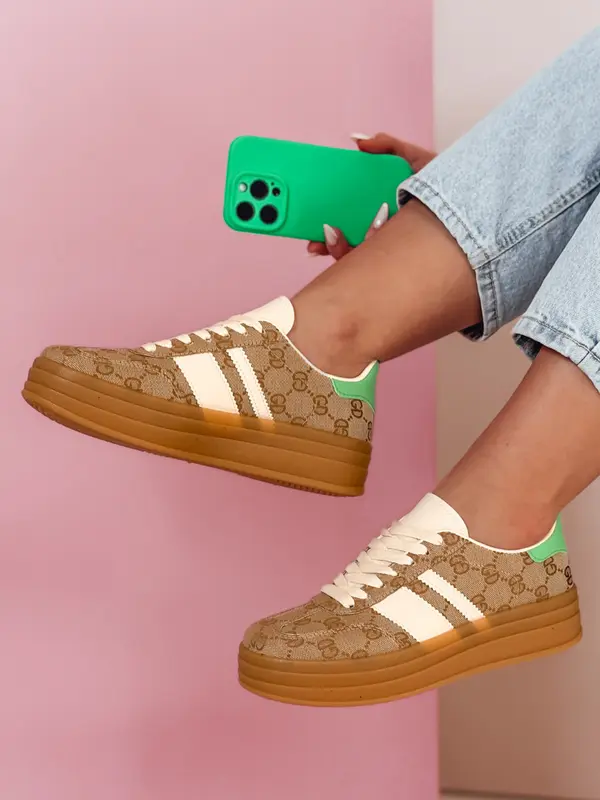 DStreet Дамски маратонки MOTIONA каки