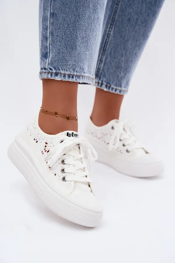 Lee Cooper Дамски маратонки на платформа Lee Cooper