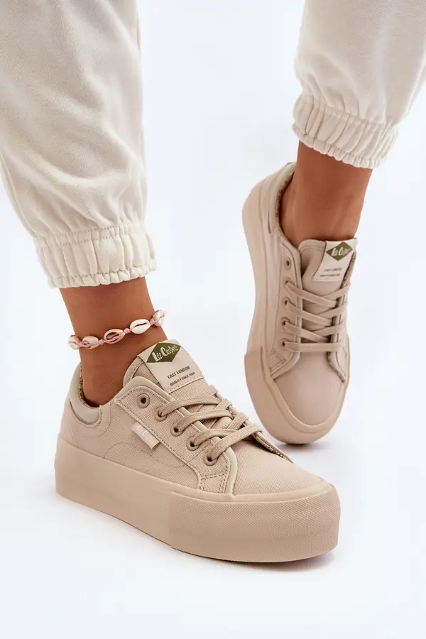 Lee Cooper Дамски маратонки на платформа Lee Cooper