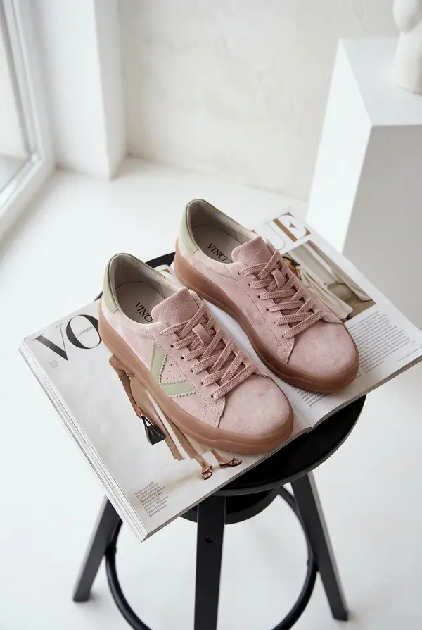 VINCEZA Дамски маратонки от естествен велур на платформа Vinceza