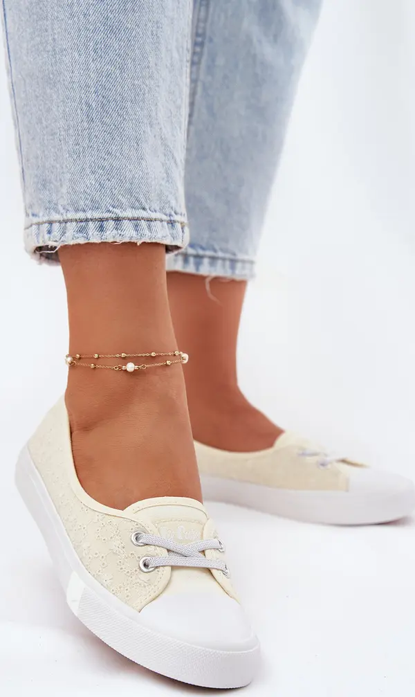 Lee Cooper Дамски маратонки с бродерия Lee Cooper
